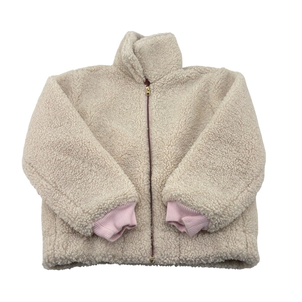 J.‎ Crew Crewcuts Collared Sherpa Natural Bomber Jacket Girls size 12